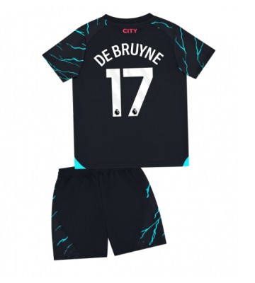 Manchester City Kevin De Bruyne #17 Replica Third Stadium Kit for Kids 2023-24 Short Sleeve (+ pants)